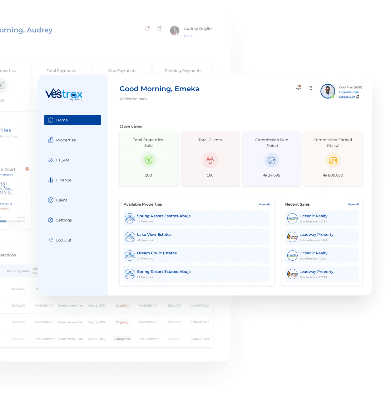 vestrax dashboard